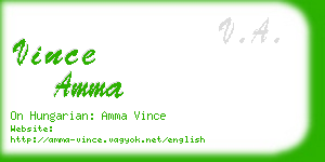 vince amma business card